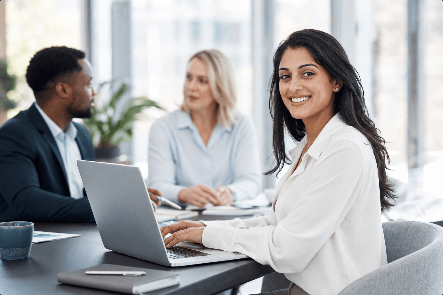A client meeting with professional immigration and care compliance advisers